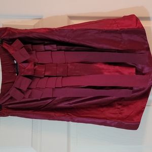 Burgundy 100% silk skirt sz 4